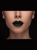 Lips -  - Midnight Black - Waterproof, smudge proof,  transfer proof,  and 24 hour stay BLACK Matte Liquid lipstick - Glamorous Chicks Cosmetics - 1