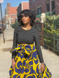 Sadie Print Midi Skirt, Headwrap & Bag Set (Best Seller) (REGULAR + PLUS)