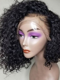 Pre-Plucked 13"x4" Lace Front Curly Bob Wig 150% Density lace front Human hair wig