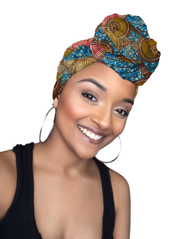 Azure African Head wrap