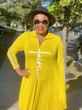 YELLOW FAITH MAXI SWEATER DRESS  (no bag) (best seller) ( REGULAR + PLUS)