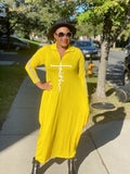 YELLOW FAITH MAXI SWEATER DRESS  (no bag) (best seller) ( REGULAR + PLUS)