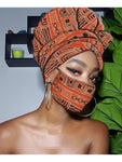 Kitwana Slip On satin lined headwrap and Mask (spring collection)