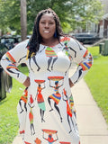 Nola Afro maxi dress  (no bag) (Fall best seller) (REGULAR + PLUS)