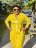 YELLOW FAITH MAXI SWEATER DRESS  (no bag) (best seller) ( REGULAR + PLUS)
