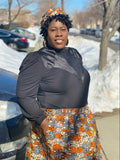 Bey Print Maxi Skirt and Headwrap (spring collection) (REGULAR + PLUS)