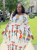 Nola Afro maxi dress  (no bag) (Fall best seller) (REGULAR + PLUS)