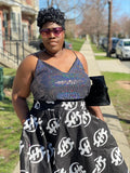 Liv Print Maxi Skirt and Headwrap ( no bag )