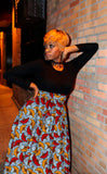 Abiah Print Maxi Skirt and Headwrap Set (no bag) (REGULAR + PLUS)