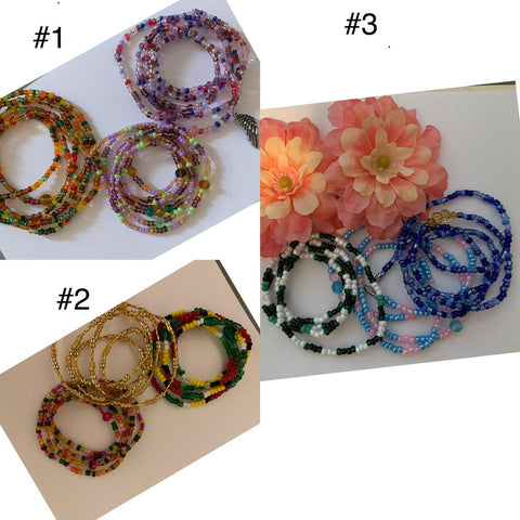 3 Piece Waist Beads Set, body jewelry, bead jewelry, African waist beads, waist beads for weightloss, plus size waist beads