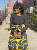 Sadie Print Midi Skirt, Headwrap & Bag Set (Best Seller) (REGULAR + PLUS)