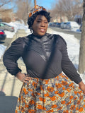 Bey Print Maxi Skirt and Headwrap (spring collection) (REGULAR + PLUS)