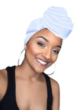 White cotton headwrap (Gele)