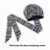 Angela Green Slip On satin lined headwrap