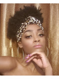 Leopard print slip on Hair headwrap headband