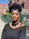 Polka slip on Hair headwrap headband
