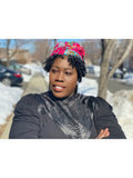 Bri Gold Print Slip On satin lined headwrap (spring collection)