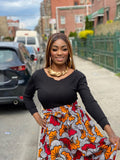 Abiah Print Maxi Skirt and Headwrap Set (no bag) (REGULAR + PLUS)