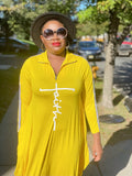 YELLOW FAITH MAXI SWEATER DRESS  (no bag) (best seller) ( REGULAR + PLUS)