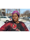 Kozi  Slip On Satin Lined Headwrap