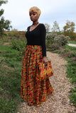 Her Majesty  Kente Skirt and bag and headwrap (Best Seller) (REGULAR + PLUS)