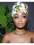 White Majesty Slip On satin lined headwrap and Mask