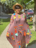 Nosa Afro maxi dress  (no bag) (Fall best seller) (REGULAR + PLUS)