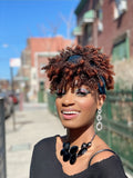 Vee print slip on Hair headwrap headband
