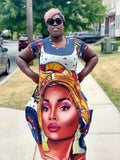Queening  maxi dress  (no bag) (fall best seller) (REGULAR + PLUS)