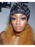 AFRICAN ROYALE BLACK AND WHITE Slip On headwrap
