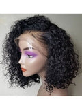 Pre-Plucked 13"x4" Lace Front Curly Bob Wig 150% Density lace front Human hair wig