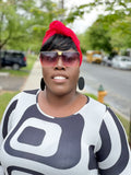 Steph Red Pre Tied Headwrap / turban