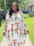 Nola Afro maxi dress  (no bag) (Fall best seller) (REGULAR + PLUS)