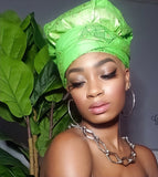 Angela Green Slip On satin lined headwrap