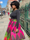 Pink passion skirt, bag, headwrap