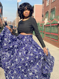 Tina Print Maxi Skirt, Headwrap (no bag) (REGULAR + PLUS)