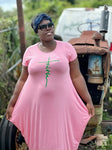 Pink faith  maxi dress  (no bag) (fall best seller) (REGULAR + PLUS) (Copy) (Copy)