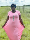 Pink faith  maxi dress  (no bag) (fall best seller) (REGULAR + PLUS) (Copy) (Copy)