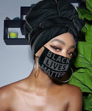 Black  Slip On satin lined headwrap