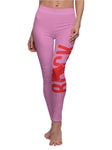 Black Excellence Women's Pink Cut & Sew Casual Leggings