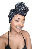 Default type -  - African Royale Black and White Headwrap - Glamorous Chicks Cosmetics - 1