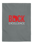Black  Excellence Grey Velveteen Plush Blanket