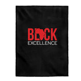 Black Excellence Black Velveteen Plush Blanket