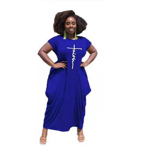 Blue Faith Comfy Maxi Dress