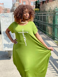 Green Faith Maxi Dress (no bag)