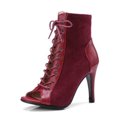 Cora Ankle Boots - Red