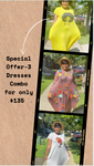 3 combo dresses for only $135