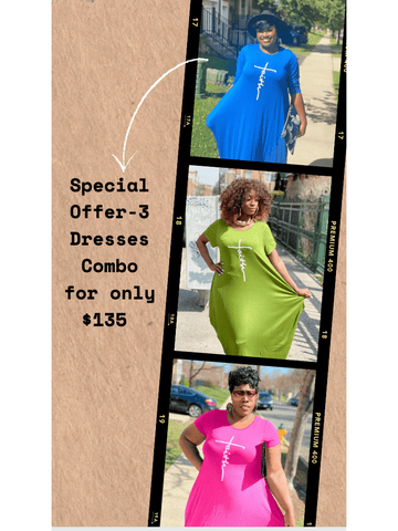 3 combo maxi dresses for only $135