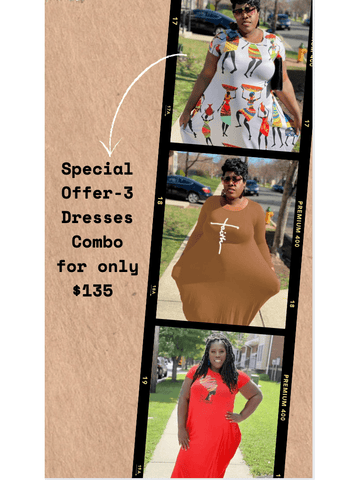 3 combo Faith Maxi dresses for only $135