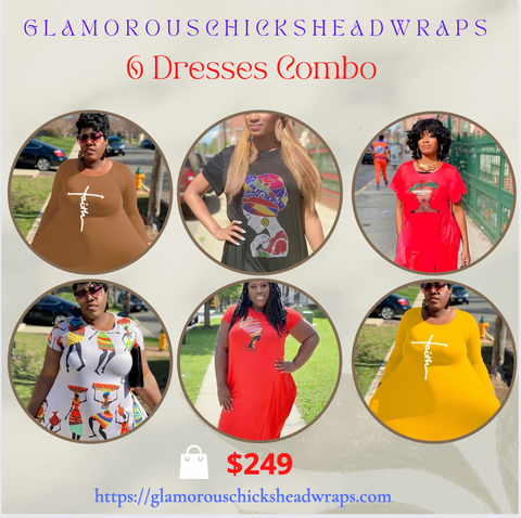 6 combo maxi dresses for only $249
